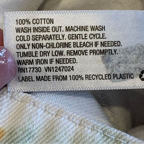 Wild Fable High-Rise Frayed Jean Shorts Paint Splatter Size 2 - Picture 9 of 10